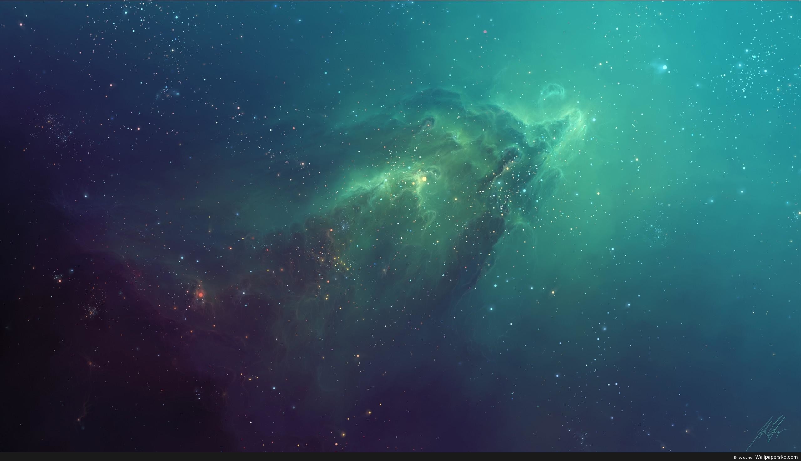 Green Nebula Background