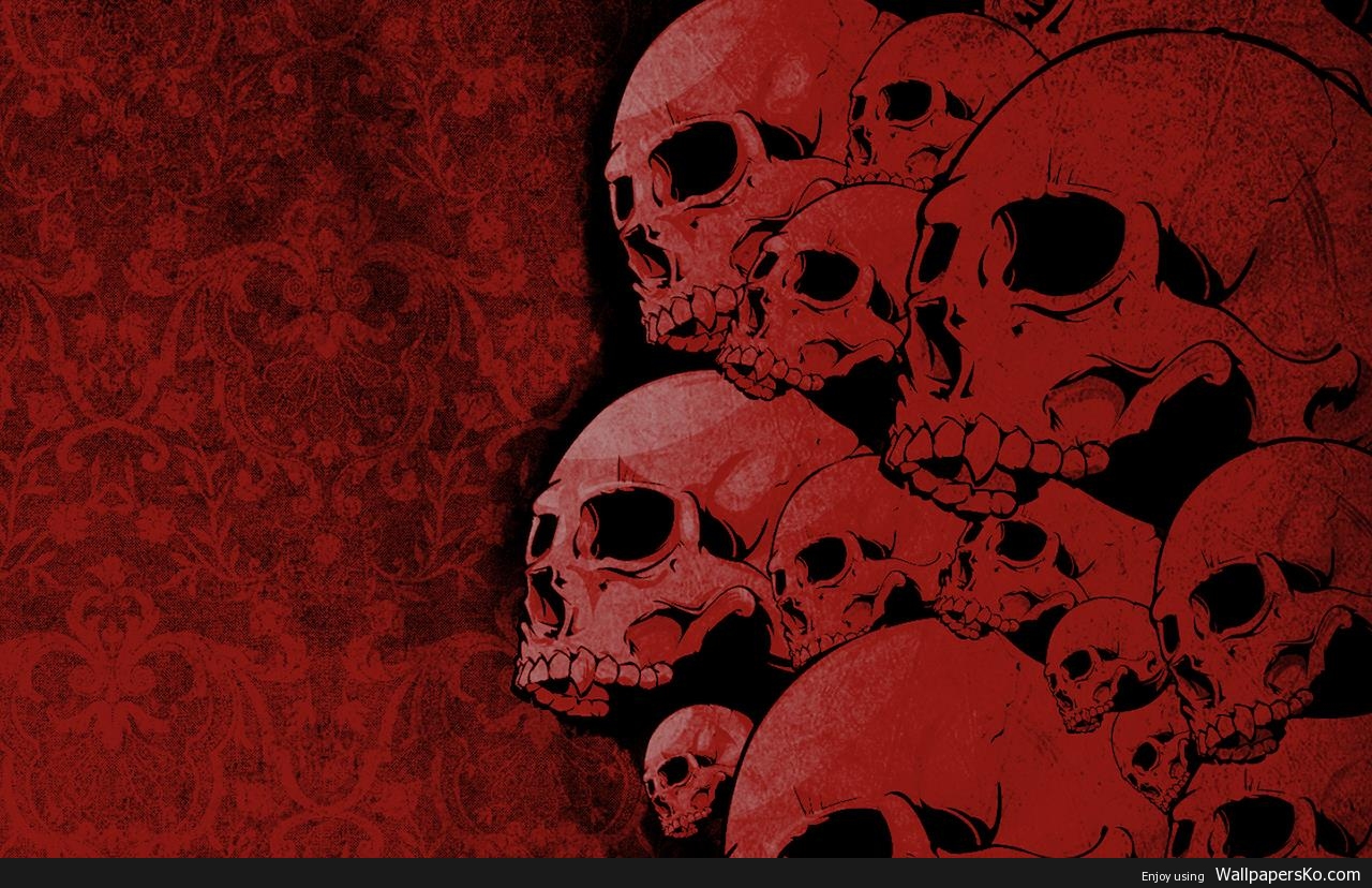 red skull wallpaper