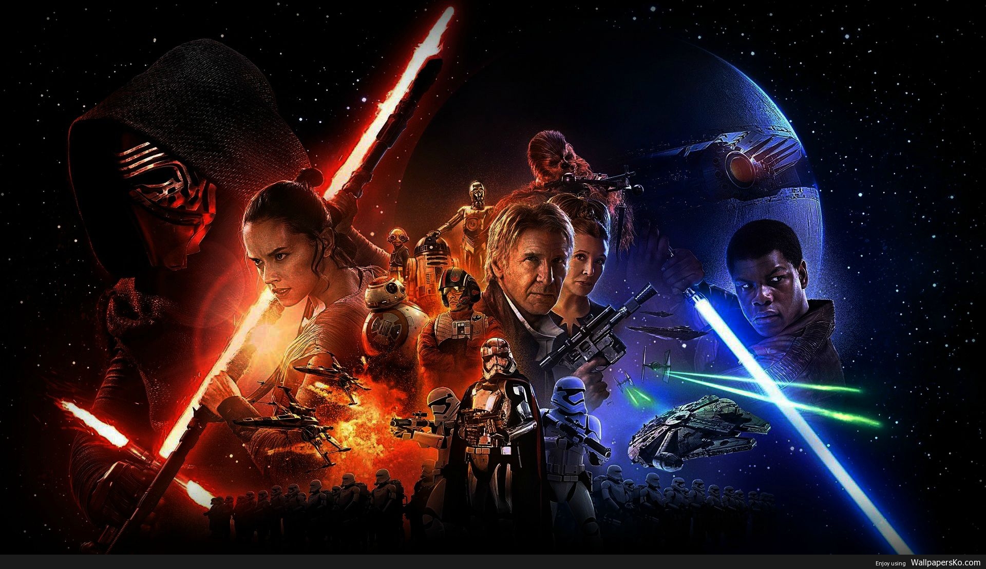 star wars the force awakens 1920x1080 wallpaper