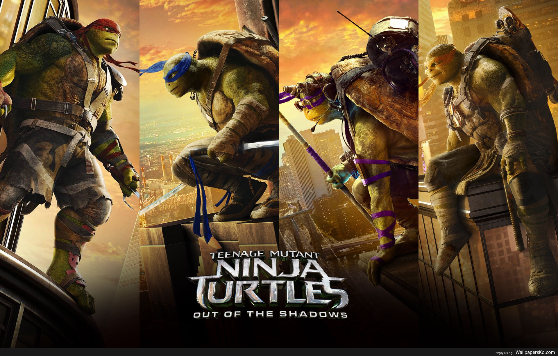teenage mutant ninja turtles out of the shadows wallpaper
