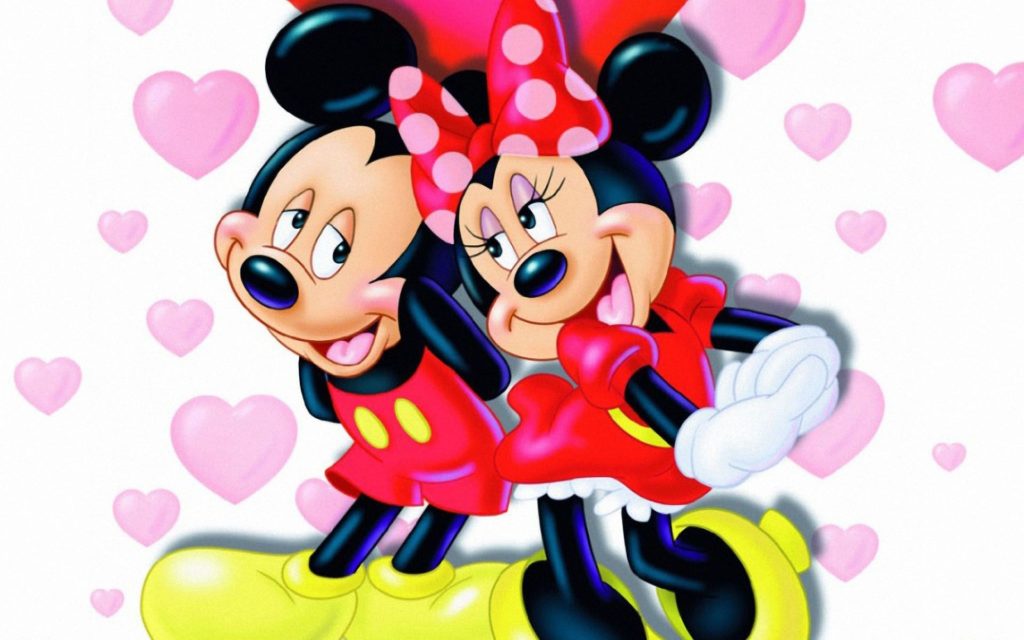 mickey mouse and minnie mouse pictures of love