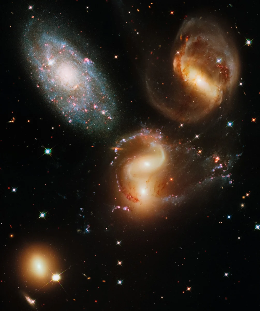 Space Galaxya group of galaxy like objects in the sky AiiVV ultra high definition vivid colors crisp detail 4K mobile AMOLED wallpaper