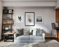 white and black throw pillow on white couch wallpaper