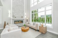 white couch near glass window home design ideas