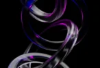 Neon Abstract 3D Purple & Blue 4K AMOLED Wallpaper Neon Abstract 3D Purple & Blue 4K AMOLED Wallpaper