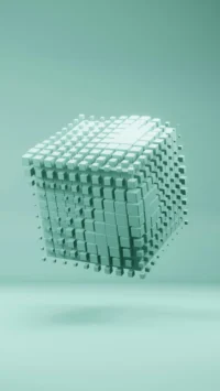 Floating Abstract 3D Cube 4K AMOLED Wallpaper