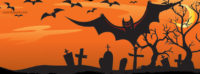 bats on a red background for fb cover