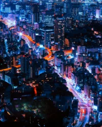 Tokyo Neon Nights 4K AMOLED Wallpaper